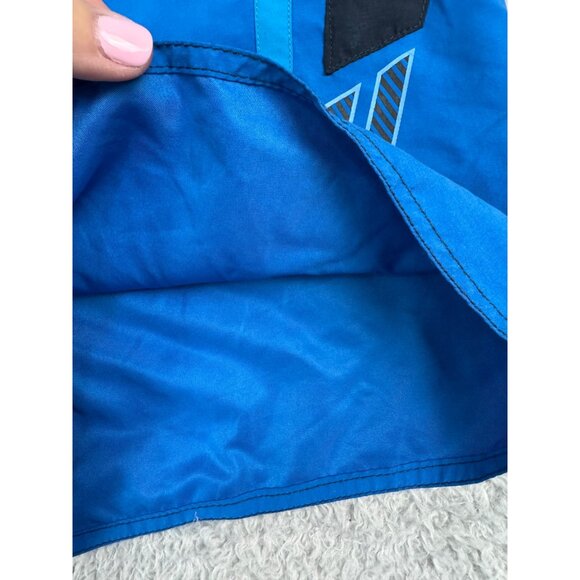 Quiksilver Mens 34 Blue & Black Board Shorts Swim Surf Beach Polyester W/Logo - Picture 8 of 12